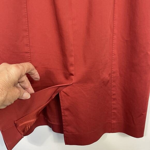 Max Mara Sheath Dress Size 8 Burnt Orange Quiet Luxury Career Party Wedding - Picture 8 of 9